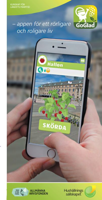 GoGlad folder förstasida. En mobilskärm som visar spelet GoGlad.